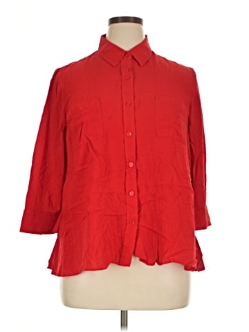 Jones New York Sport 3/4 Sleeve Button-Down Shirt (view 1)