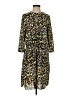 NYDJ 100% Polyester Animal Print Brown Casual Dress Size S - photo 1