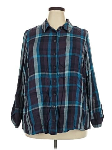 Lane Bryant Long Sleeve Button-Down Shirt (view 1)