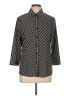 Worthington Stripes Black 3/4 Sleeve Button-Down Shirt Size L - photo 1