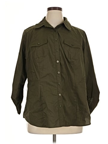 Worthington 3/4 Sleeve Button-Down Shirt (view 1)