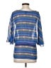 Aqua 100% Polyester Blue 3/4 Sleeve Blouse Size S - photo 2