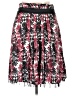 Worthington 100% Polyester Print Red Casual Skirt Size 16 - photo 1