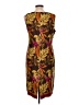 Rafael 100% Silk Tropical Brown Cocktail Dress Size 10 - photo 2