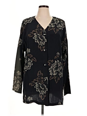 Linda Allard Ellen Tracy 3/4 Sleeve Silk Top (view 1)