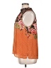 DR2 100% Polyester Orange Sleeveless Blouse Size XL - photo 5