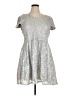 rue21 100% Polyester Metallic Silver Cocktail Dress Size 1X - photo 1