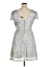 rue21 100% Polyester Metallic Silver Cocktail Dress Size 1X - photo 2