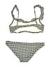 J.Crew Checkered-gingham Ivory Two Piece Swimsuit Size S - photo 2