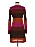 Liquid 100% Polyester Color Block Brown Casual Dress Size M - photo 2