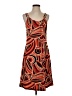 Nine West Print Orange Casual Dress Size S - photo 1