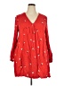 POPSUGAR 100% Rayon Red 3/4 Sleeve Blouse Size XXL - photo 1