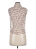 Papaya Floral Ivory Sleeveless Button-Down Shirt Size M - photo 2