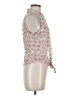 Papaya Floral Ivory Sleeveless Button-Down Shirt Size M - photo 4