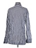 Tory Burch Checkered-gingham Blue Long Sleeve Button-Down Shirt Size 4 - photo 2