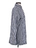 Tory Burch Checkered-gingham Blue Long Sleeve Button-Down Shirt Size 4 - photo 4