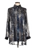 Linea Domani 100% Polyester Blue Long Sleeve Blouse Size 10 - photo 1