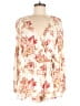 En Creme 100% Rayon Floral Ivory Romper Size S - photo 1