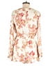 En Creme 100% Rayon Floral Ivory Romper Size S - photo 2