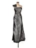 NW Nightway Metallic Silver Cocktail Dress Size 12 - photo 1