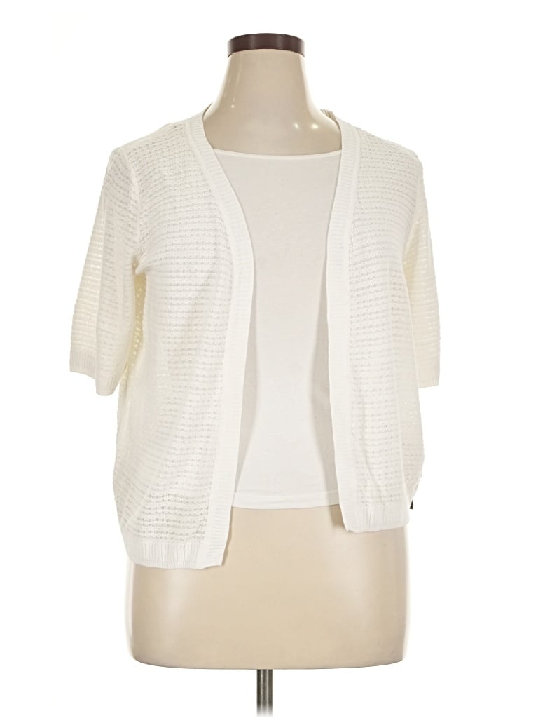 Ab Studio Cardigan Sweater In Ivory