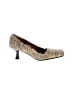 Enzo Angiolini Animal Print Ivory Gold Heels Size 8 - photo 1