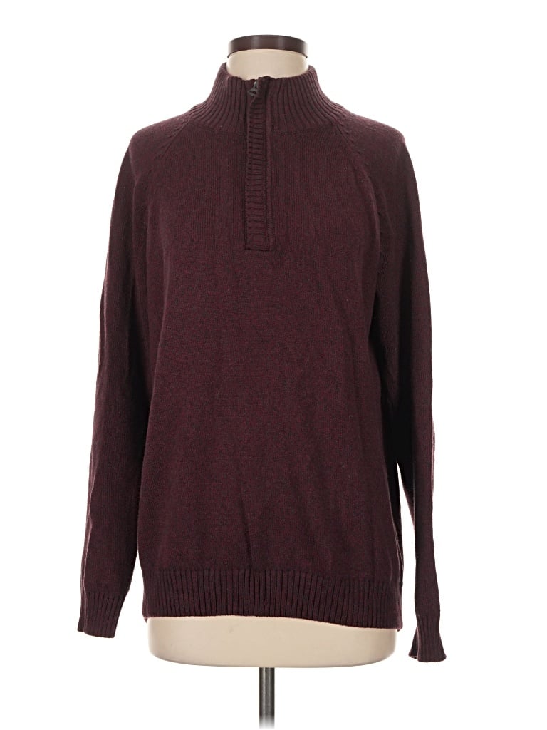 Pre-owned Weatherproof Turtleneck Sweater In Burgundy