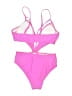 Unbranded Solid Pink One Piece Swimsuit Size L - photo 2