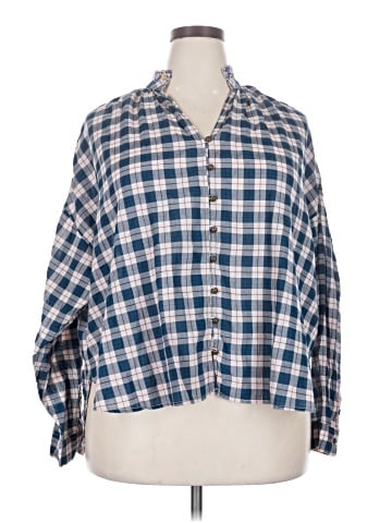 Pilcro by Anthropologie 3/4 Sleeve Button-Down Shirt (view 1)
