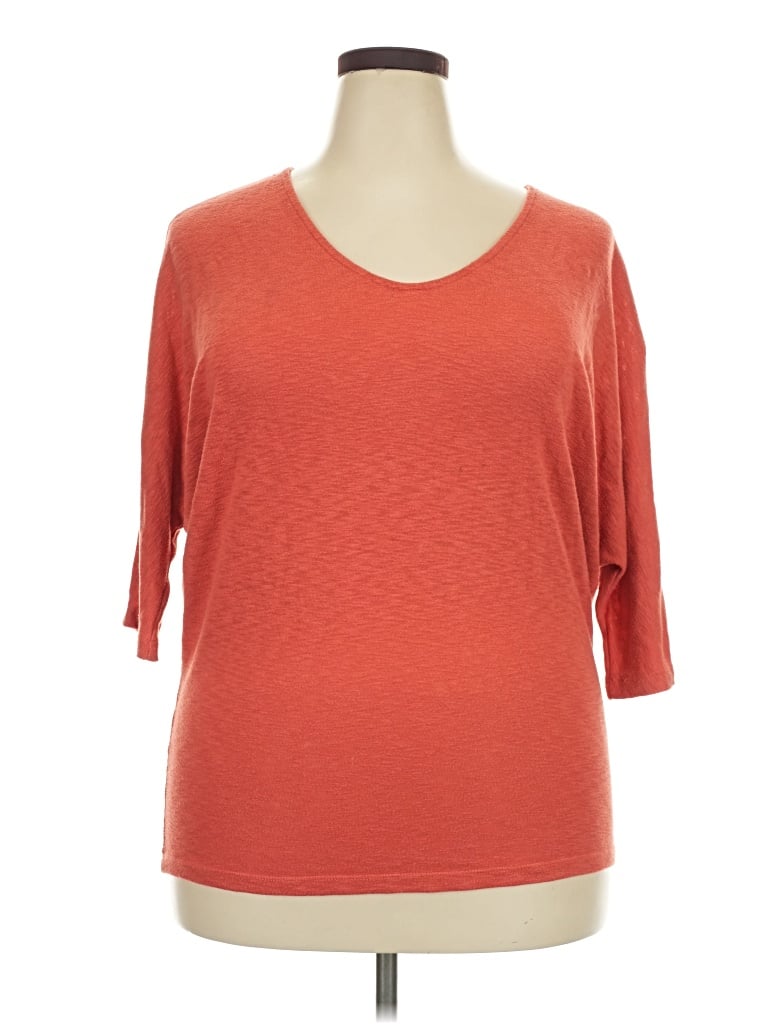Pre-owned Laila Jayde 3/4 Sleeve T-shirt In Orange