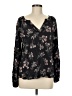 Hinge 100% Viscose Black Long Sleeve Blouse Size M - photo 1