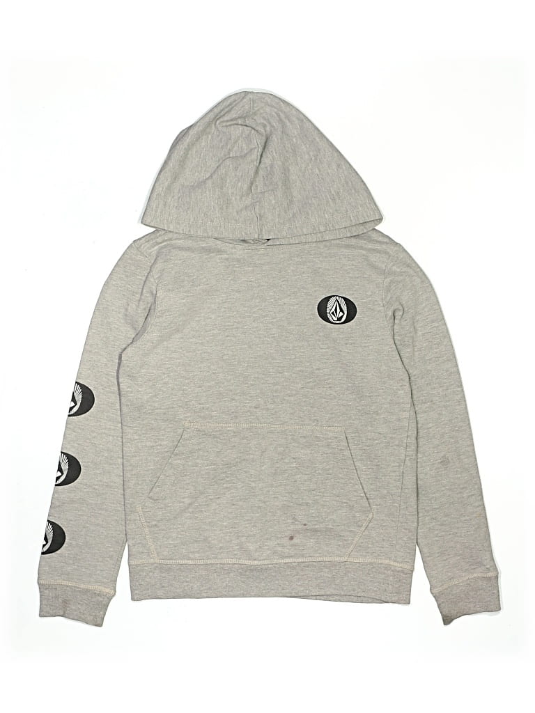 Pre-owned Volcom Kids' Pullover Hoodie In Gray