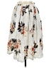 Shein 100% Rayon Floral Ivory Casual Skirt Size S - photo 1