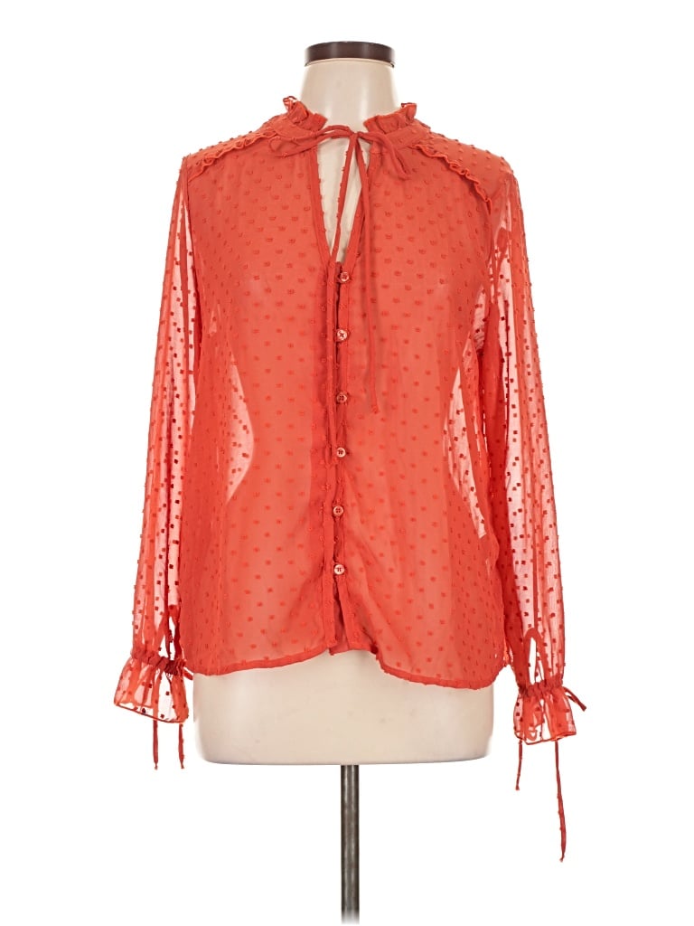 Pre-owned Sage The Label 3/4 Sleeve Blouse In Red