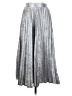 Gap 100% Polyester Metallic Silver Formal Skirt Size 00 - photo 1