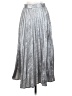 Gap 100% Polyester Metallic Silver Formal Skirt Size 00 - photo 2