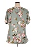 Beacon 100% Polyester Teal Short Sleeve Blouse Size XL - photo 2