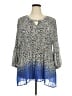 Catherines 100% Polyester Blue Long Sleeve Blouse Size 2X - photo 1