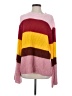 Umgee Color Block Burgundy Pullover Sweater Size S - photo 1