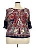 BILA 100% Rayon Blue 3/4 Sleeve Blouse Size XXL - photo 1