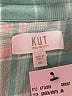 Kut from the Kloth Plaid Green Short Sleeve Blouse Size M - photo 7
