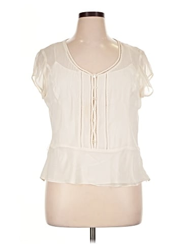 Ann Taylor Short Sleeve Silk Top (view 1)