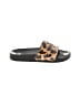 P448 Animal Print Brown Sandals Size 5 - photo 1