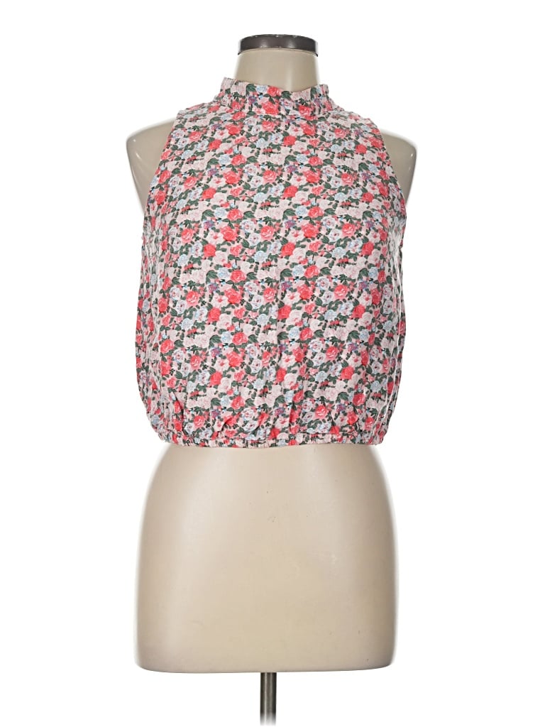 Pre-owned Sweet Lemon Tank Top Red Halter Neckline Tops