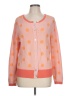 Talbots 100% Cotton Polka Dots Pink Orange Cardigan Size L - photo 1