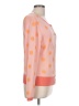 Talbots 100% Cotton Polka Dots Pink Orange Cardigan Size L - photo 4
