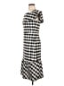 Ann Taylor Checkered-gingham Gray Casual Dress Size 10 - photo 5