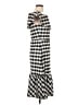 Ann Taylor Checkered-gingham Gray Casual Dress Size 10 - photo 4