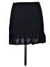 MNG 100% Viscose Solid Black Casual Skirt Size XS - photo 1
