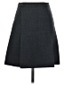 Louis Vuitton 100% Wool Solid Gray Wool Skirt Size EU (FR) 36 / US 4 - photo 1